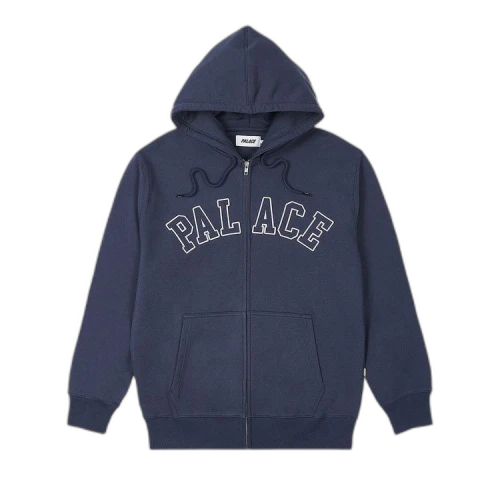 Palace Outline Arch Zip Hood 'Navy'