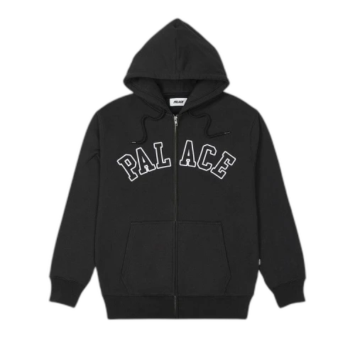 Palace Outline Arch Zip Hood 'Black'