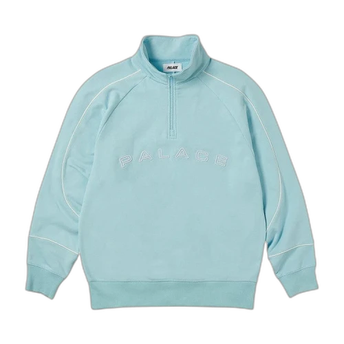 Palace Sport Piped 1/4 Zip 'Crystalised Blue'