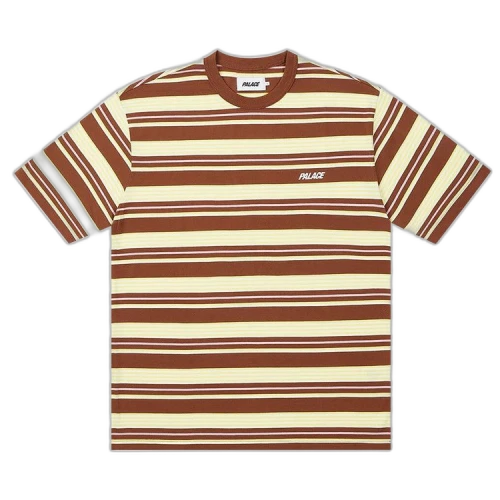 Palace Stripe T-Shirt 'Brown'