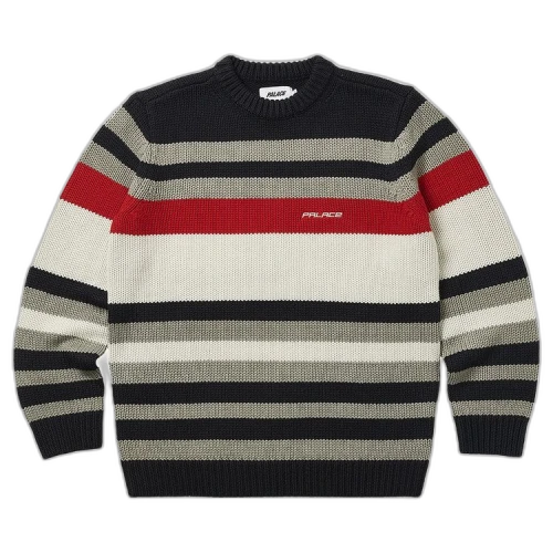 Palace Heavy Stripe Knit 'Navy'