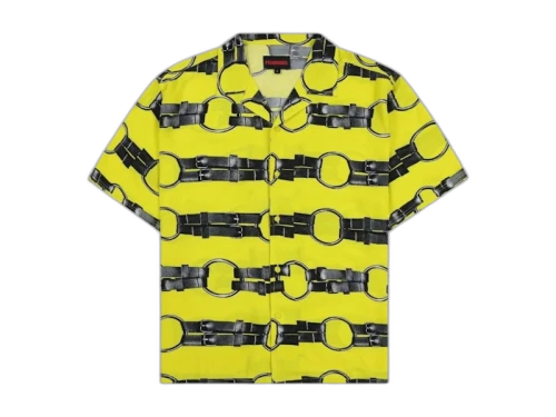 Pleasures Straps Button Down Shirt Yellow