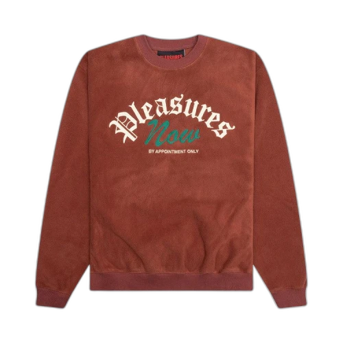 Pleasures Appointment Fleece Crewneck 'Brown'