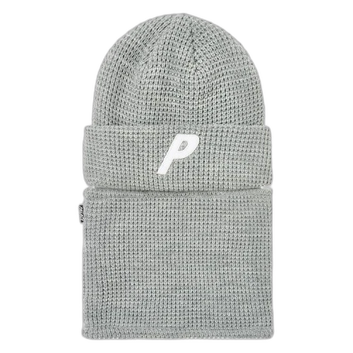 Palace Zip Off Facewarmer P Beanie 'Grey Marl'