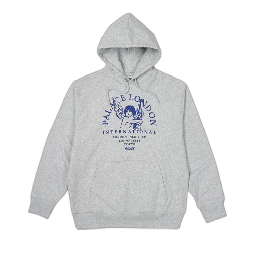 Palace International Hood 'Grey Marl'