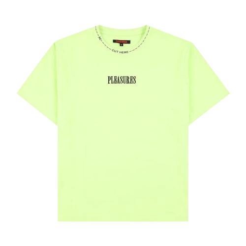 Pleasures Cut Here Heavyweight Shirt 'Lime'