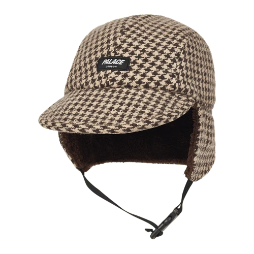 Palace Reverso Earflap 4-Panel 'Houndstooth Brown'