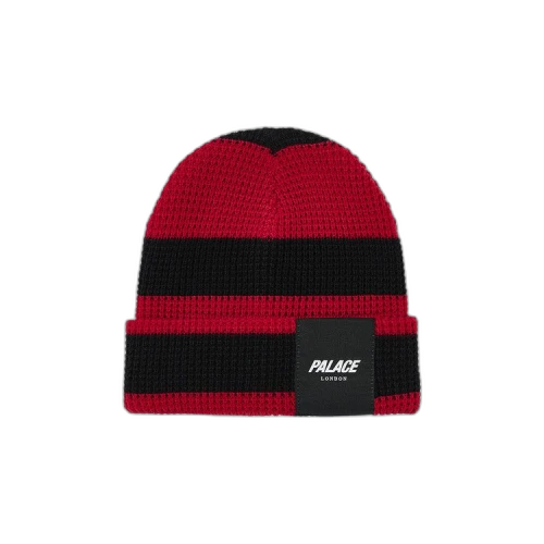 Palace London Waffle Beanie 'Red/Black'