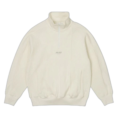 Palace Waffle On 1/4 Zip 'White'