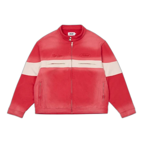 Palace Washed Moto Jacket 'Truest Red'