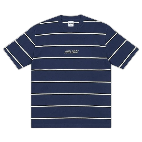Palace Duo Stripe T-Shirt 'Navy'