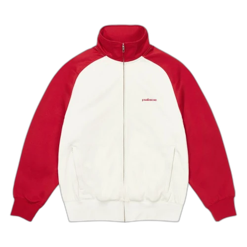 Palace Polyknit Track Jacket 'Truest Red/Soft White'