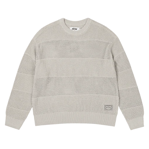 Palace Open Stripe Knit 'Grey'