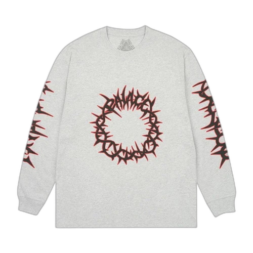 Palace Spiked Long-Sleeve 'Grey Marl'