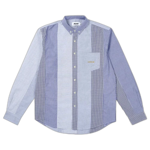 Palace Patchwork Stripe Shirt 'Blue'