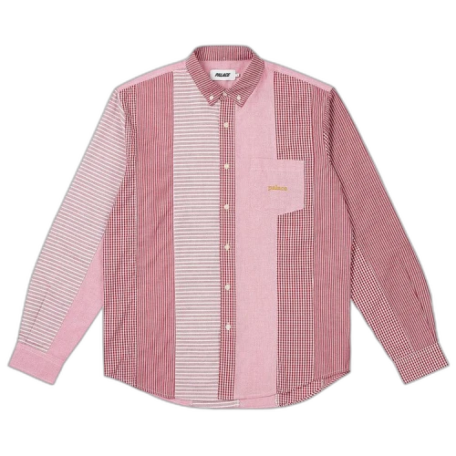 Palace Patchwork Stripe Shirt 'Red'