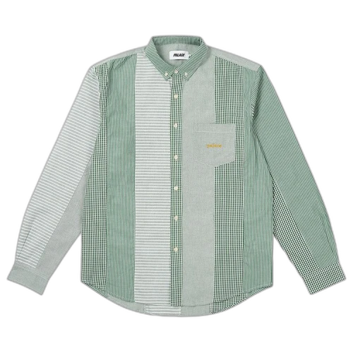 Palace Patchwork Stripe Shirt 'Green'