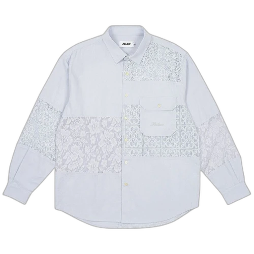 Palace Crochet Patchwork Shirt 'Blue'