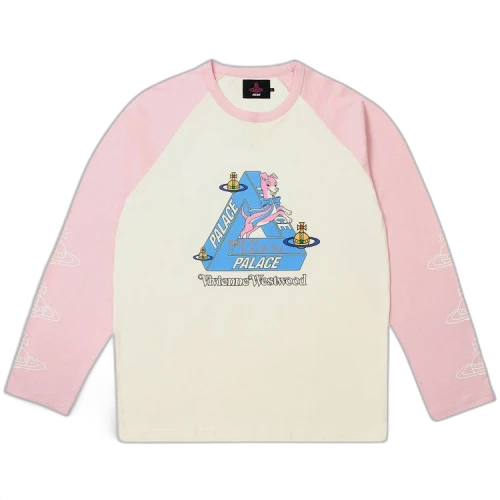 Palace x Vivienne Westwood Raglan Long-Sleeve 'White/Pink'