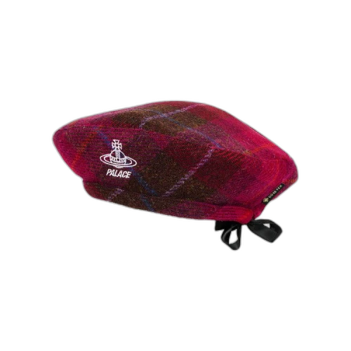 Palace x Vivienne Westwood GORE-TEX Harris Tweed Beret 'Plaid Pink'