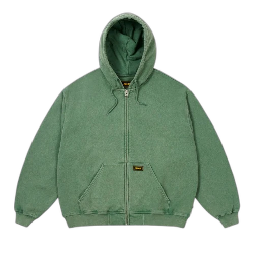 Palace Triple Stitch Zip Hood 'Pigment Green'
