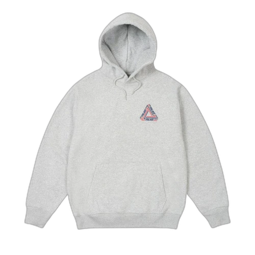 Palace Tri-Line Hood 'Grey Marl'