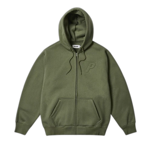 Palace Thermal Embossed P3 Zip Hood 'The Deep Green'