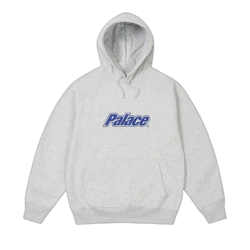 Palace Border Logo Hood 'Grey Marl'