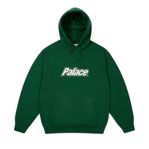Palace Border Logo Hood 'Racey Green'