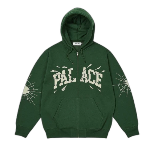 Palace Shatter Zip Hood 'Racey Green'