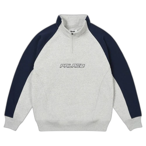 Palace Palstar 1/4 Zip 'Grey Marl'