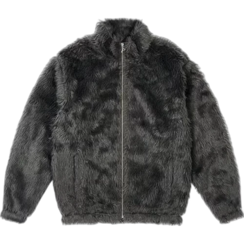Palace Furry Zip Funnel 'Coal Grey'