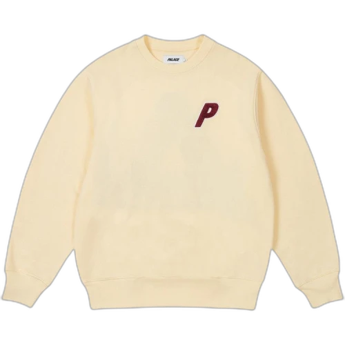 Palace Chenille Tri-Ferg Crew 'Soft White'