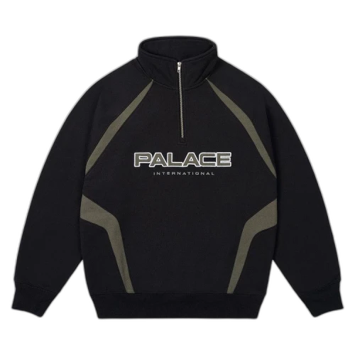 Palace International 1/4 Zip 'Black'
