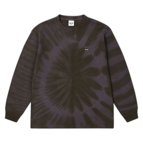 Palace Tie-Dye Waffle Long-Sleeve 'Coal Grey'