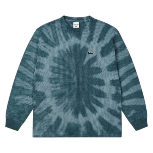 Palace Tie-Dye Waffle Long-Sleeve 'Navy'