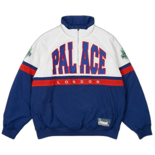 Palace Breakout Half Zip Bomber 'White/Navy'