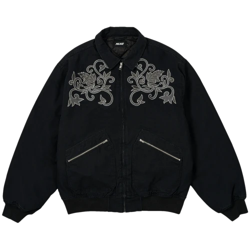 Palace Floral Canvas Bomber Jacket 'Black'