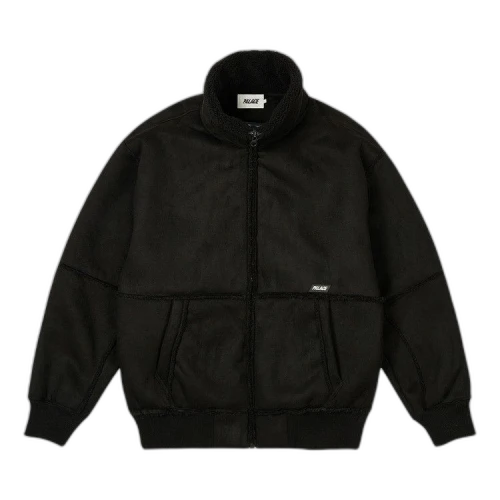 Palace Sherpa Faux Suede Funnel 'Black'