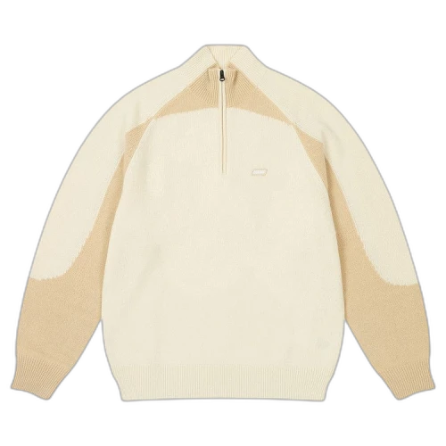Palace Trial 1/4 Zip Knit 'Soft White'