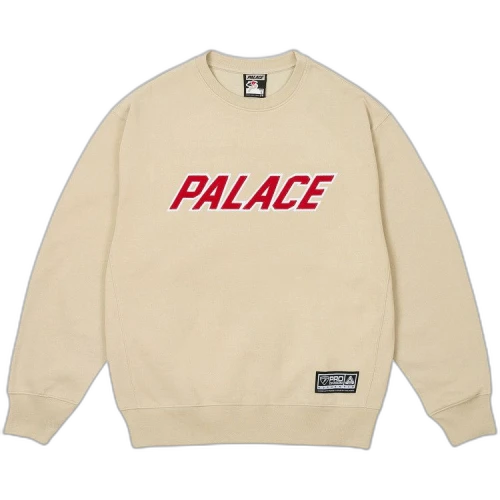 Palace Appliqué Team Crew 'Stoney Grey'