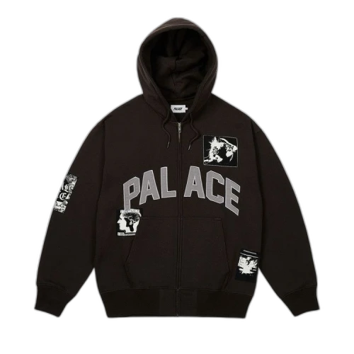 Palace Patch Up Zip Hood 'Black'