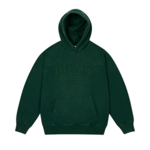 Palace Unitas Pigment Wash Hood 'Racey Green'