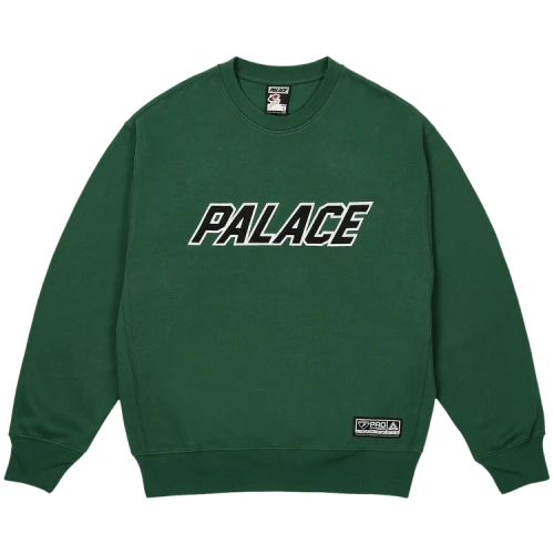 Palace Appliqué Team Crew 'Racey Green'