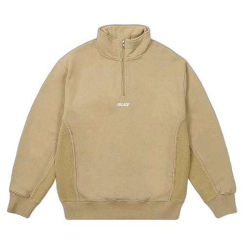 Palace 1/4 Zip Wash Out Funnel 'Stoney Grey'