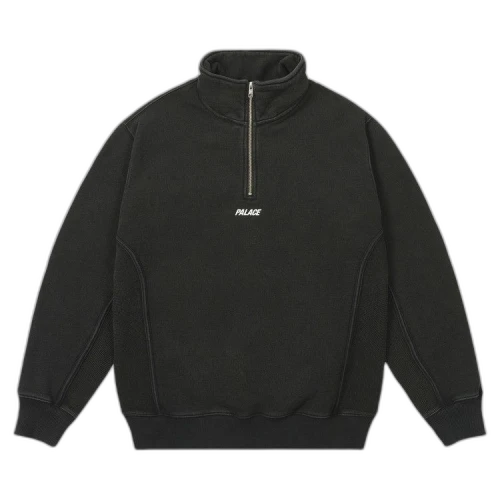 Palace 1/4 Zip Wash Out Funnel 'Black'