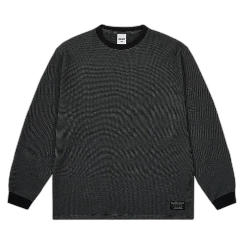 Palace 2-Tone Waffle Long-Sleeve 'Black'