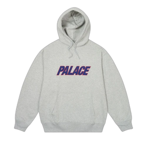 Palace Duo Logo Hood 'Grey Marl'