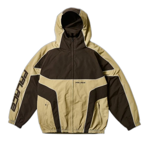 Palace Piped Hooded Shell Jacket 'Brown'