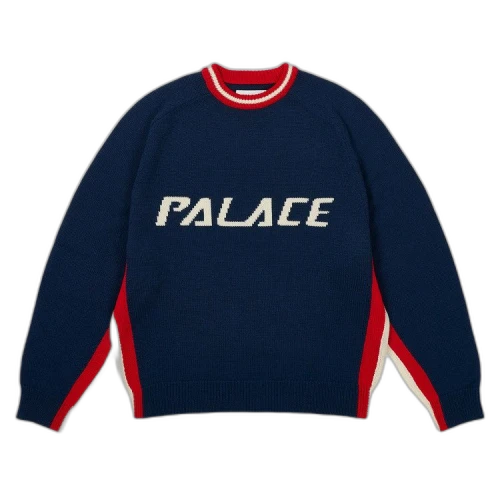 Palace Tri Colour Knit 'Navy'